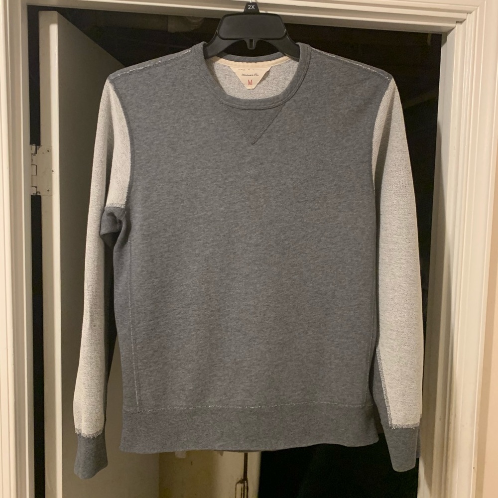 Rag & Bone Grey Raglan Reversed Sweater